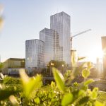 Black solar panels on a rooftop